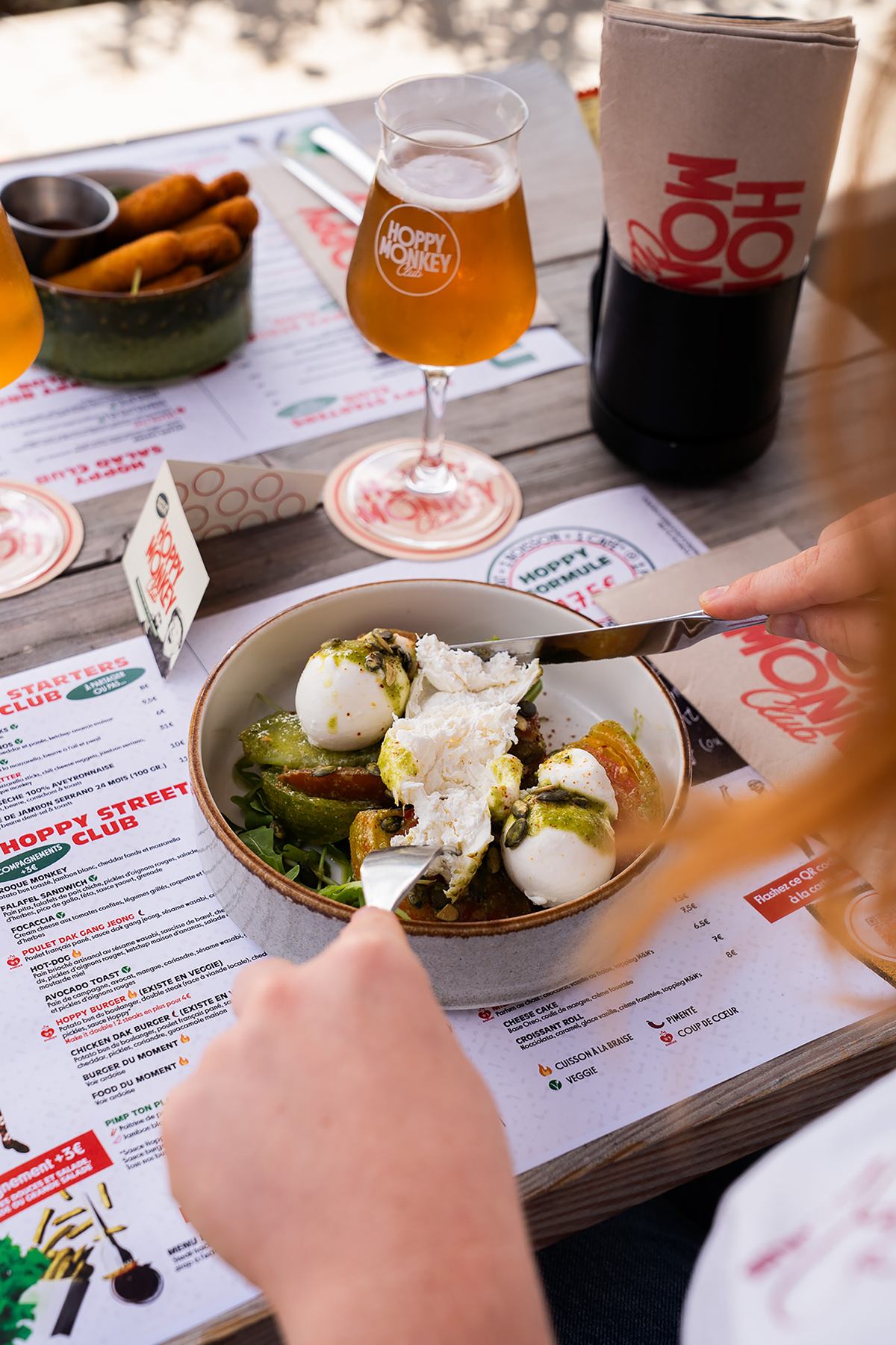 hoppy monkey salade oeufs pochés